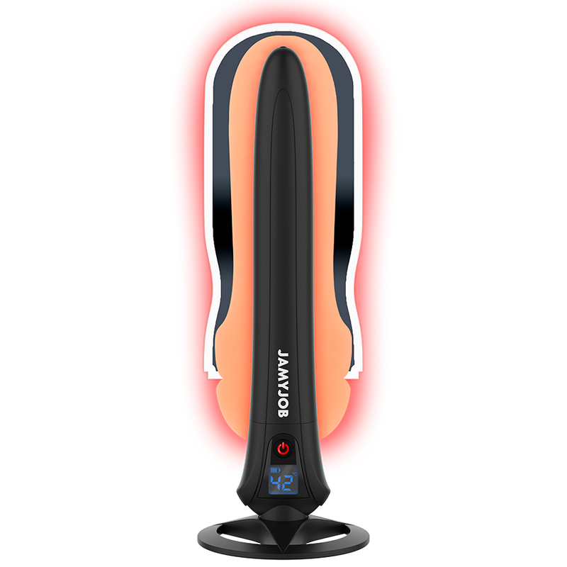 Chauffe-manches PREW - illustration de l'effet de chaleur avec halo rouge autour du manchon