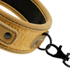 Collier chaîne doublée de néoprène avec menottes — vue de profil