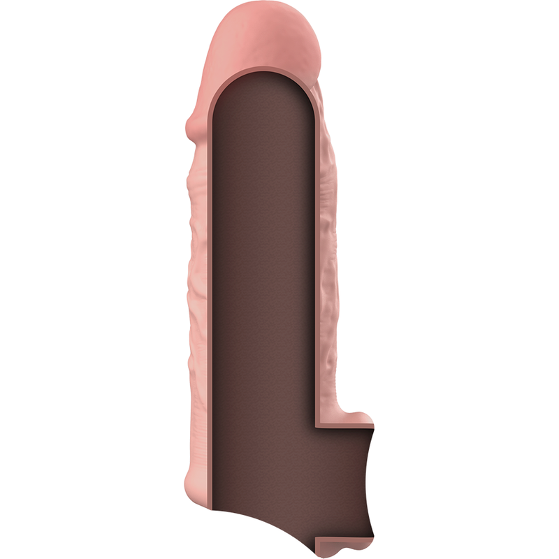 Gaine pénienne en silicone à découper effet seconde peau — vue de dos