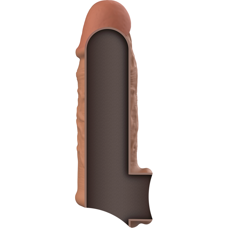 Gaine pénienne souple en silicone teinte chair à découper — vue de dos