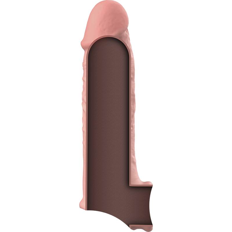 Gaine pénienne épaississante en silicone ajustable — vue de dos