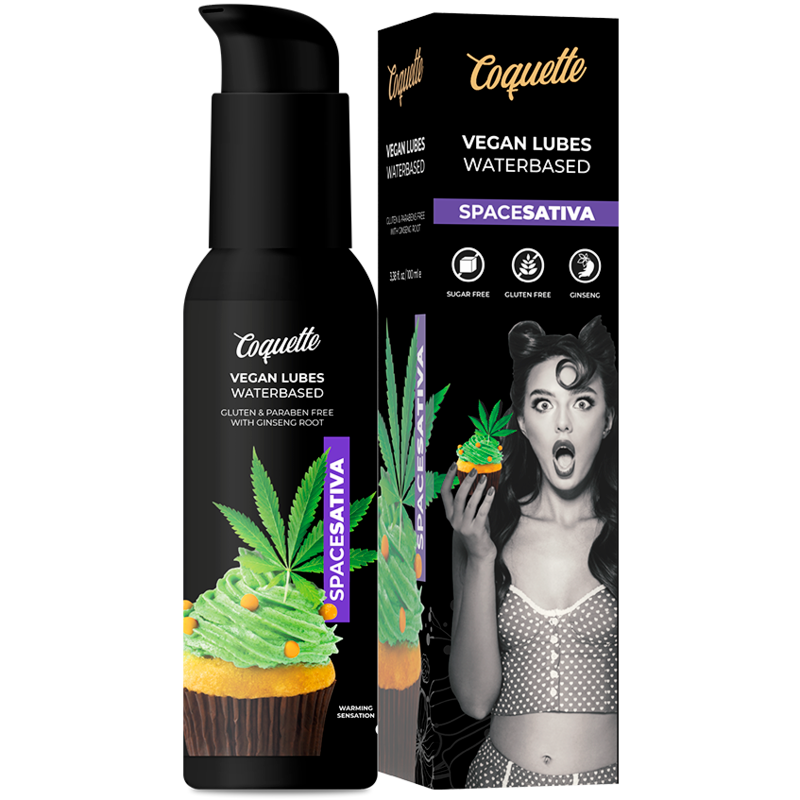 Lubrifiant gourmand Space Sativa 100 ml base eau — vue principale