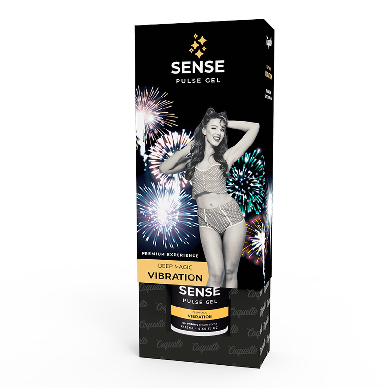 Gel stimulant effet vibrant saveur fraise — vue de dos