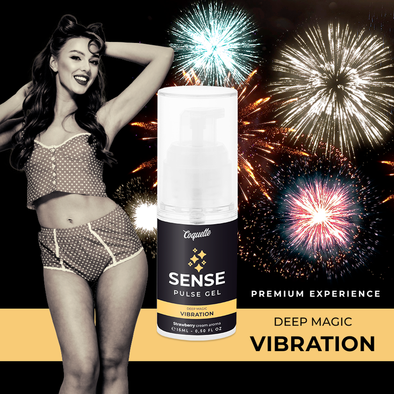 Gel stimulant effet vibrant saveur fraise — détail texture surface
