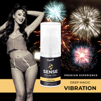 Gel stimulant effet vibrant saveur fraise — détail texture surface