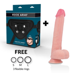Harnais avec gode réaliste silicone Kingcobra — vue de dos 2