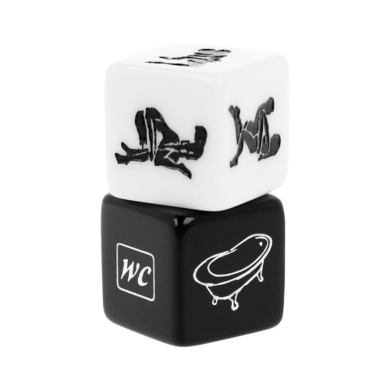 Dés coquins position et lieu pour jeux de soumission — vue de profil
