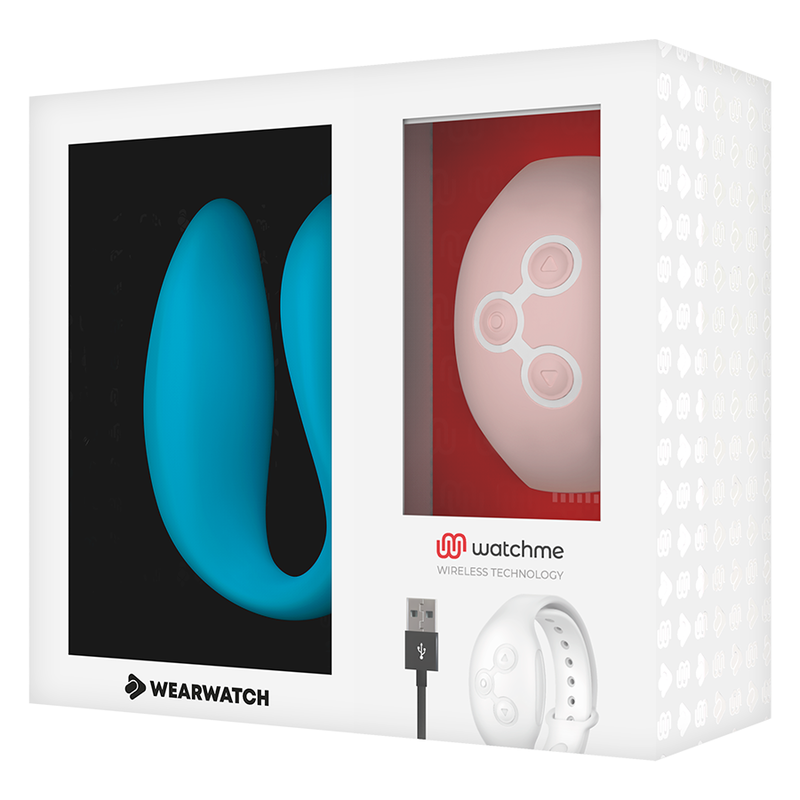 Vibrateur double technologie Watchme silicone indigo rose — détail texture surface