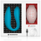Vibrateur double technologie Watchme silicone indigo rose — emballage produit