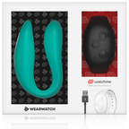 Vibrateur double technologie Watchme aigue-marine — détail texture surface