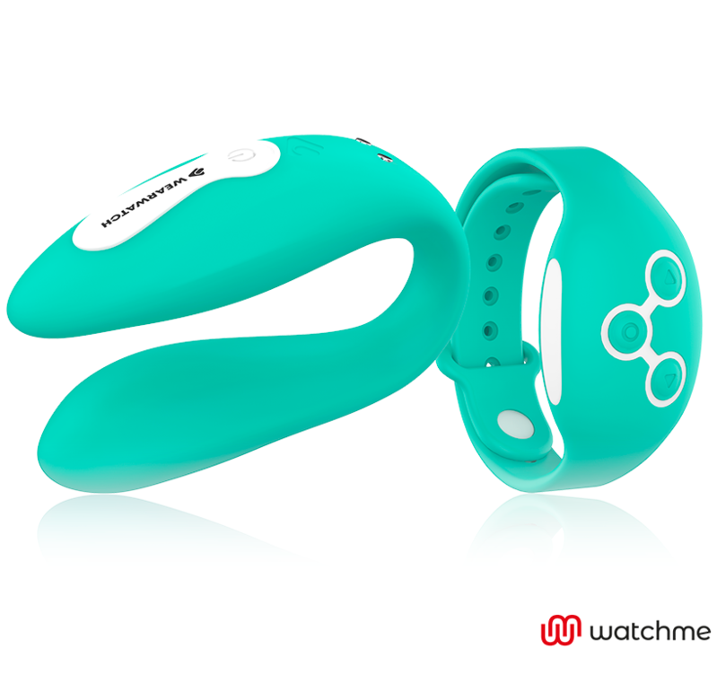 Vibrateur Wearwatch vert clair double technologie — détail produit