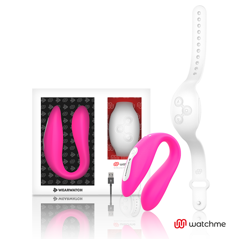 Vibrateur double technologie Watchme fuchsia neige — vue principale