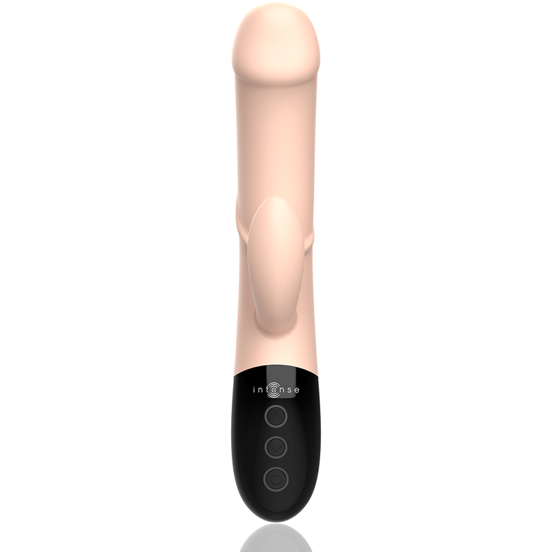 Vibromasseur rechargeable double moteur en silicone Magnus — détail texture surface