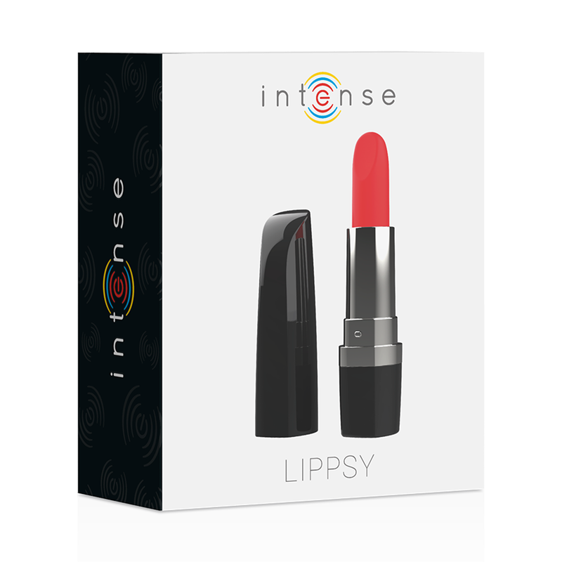 Mini vibromasseur rouge à lèvres Lippsy silicone — vue rapprochée