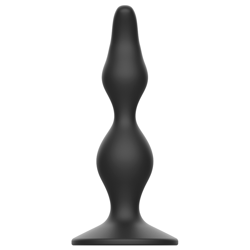 Plug anal silicone noir Addicted — vue de dos