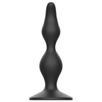Plug anal silicone noir Addicted — vue de dos