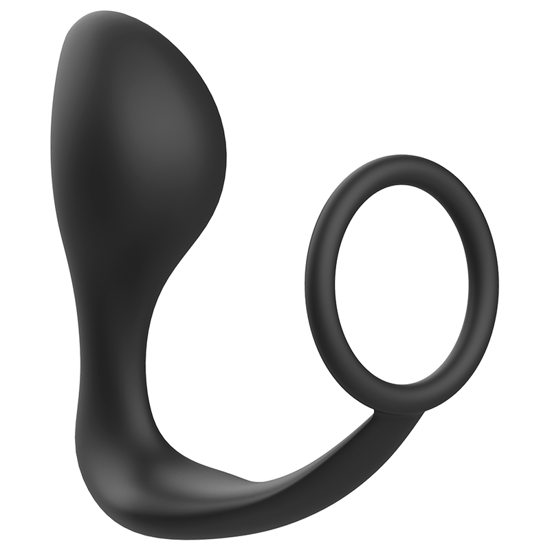 addicted toys plug anal avec anneau en silicone noir