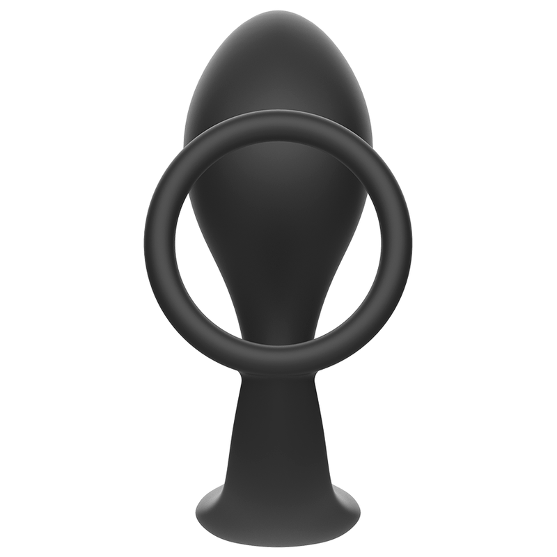 addicted toys plug anal avec anneau en silicone noir
