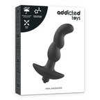 Masseur de prostate vibrant en silicone — détail texture surface