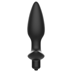 Masseur plug anal vibrant silicone noir — vue de dos