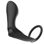 Anneau pénis plug anal vibrant télécommandé silicone — détail texture surface