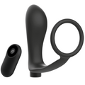 Anneau pénis plug anal vibrant télécommandé silicone — vue principale
