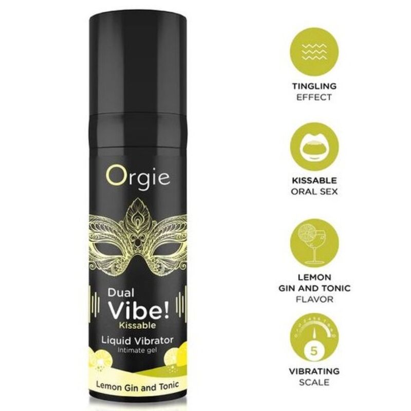Gel stimulant gourmand Orgie Dual Vibe Lemon Gin Tonic 15 ml