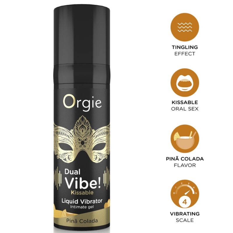 Gel stimulant gourmand Orgie Dual Vibe Piña Colada 15 ml