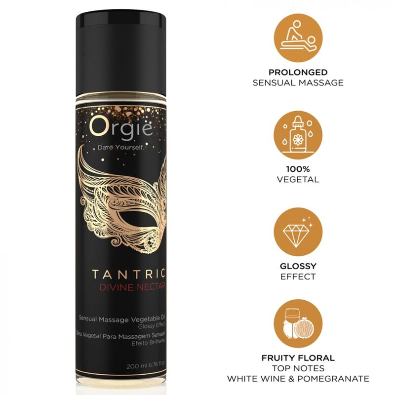 Huile de massage Orgie Tantric Divine Nectar 200 ml