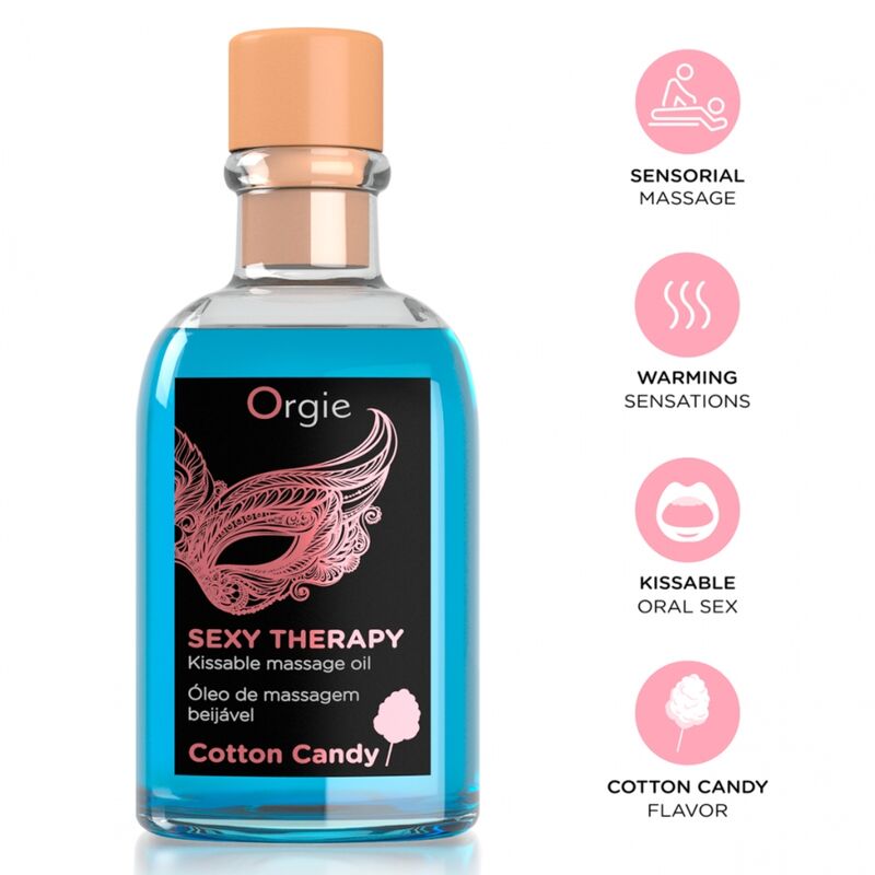 Coffret de massage gourmand Orgie Lips Massage Barbe à papa 100 ml