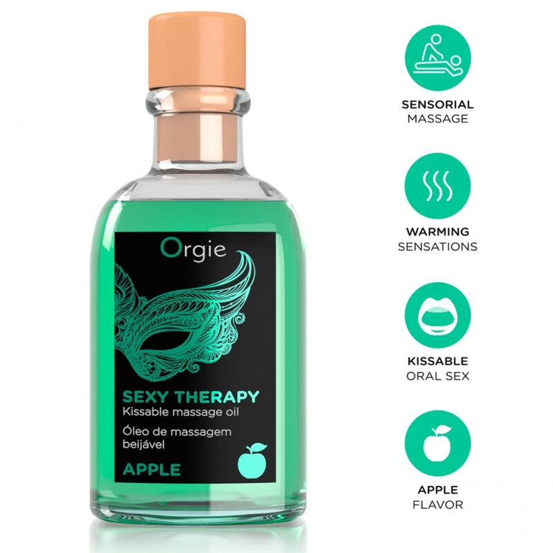 Coffret de massage gourmand Orgie Lips Massage Pomme 100 ml