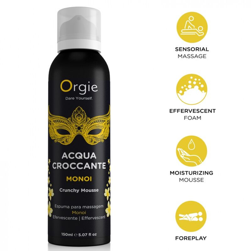 Mousse de massage crépitante Orgie Acqua Croccante Monoï 150 ml