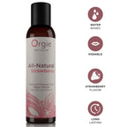 Lubrifiant gourmand fraise Orgie All Natural Strawberry 150 ml