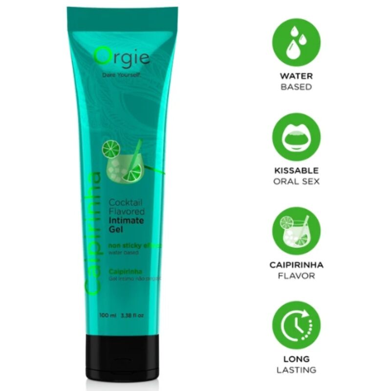 Lubrifiant gourmand Orgie Lube Tube Cocktail Caipirinha 100 ml