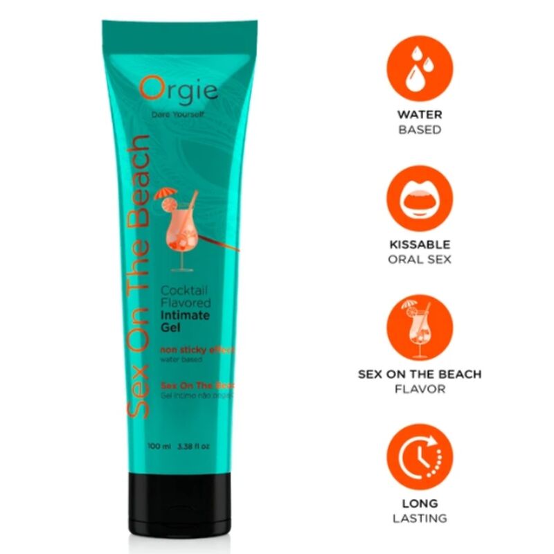 Lubrifiant gourmand Orgie Lube Tube Cocktail Sex on the Beach 100 ml