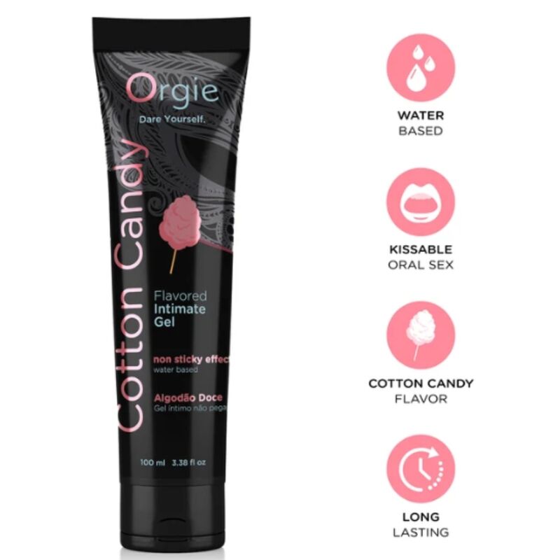 Lubrifiant gourmand Orgie Lube Tube Barbe à papa 100 ml