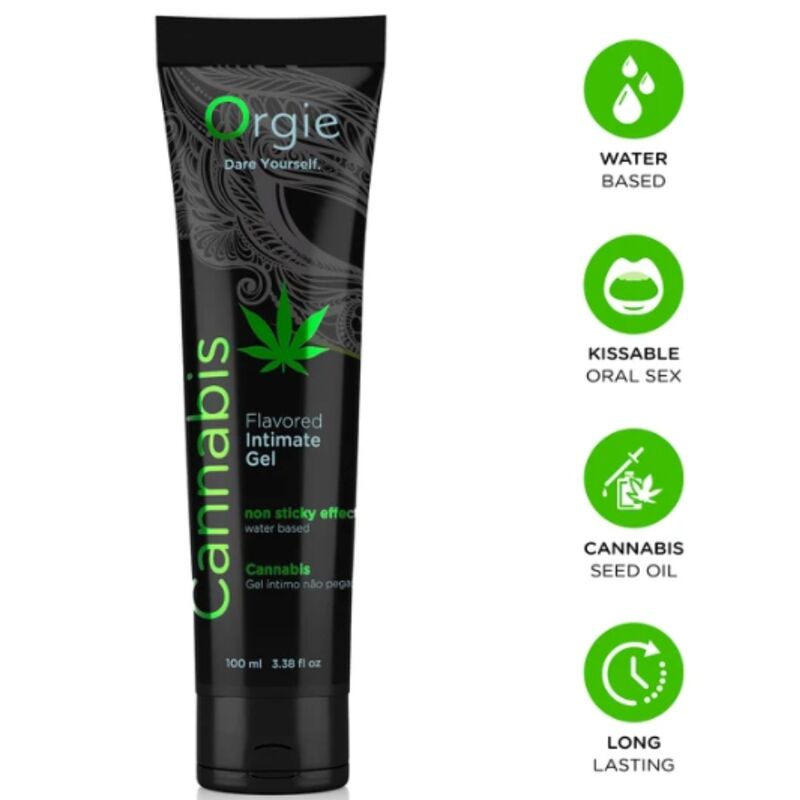 Lubrifiant gourmand Orgie Lube Tube Cannabis 100 ml