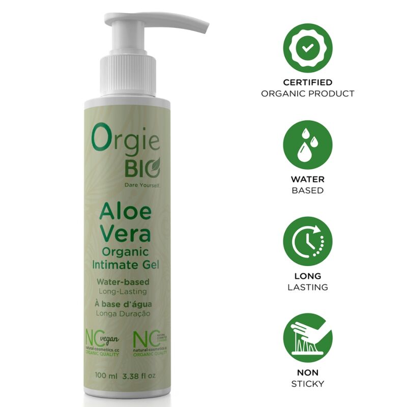 Lubrifiant bio à base d’eau Orgie Bio Aloe Vera 100 ml