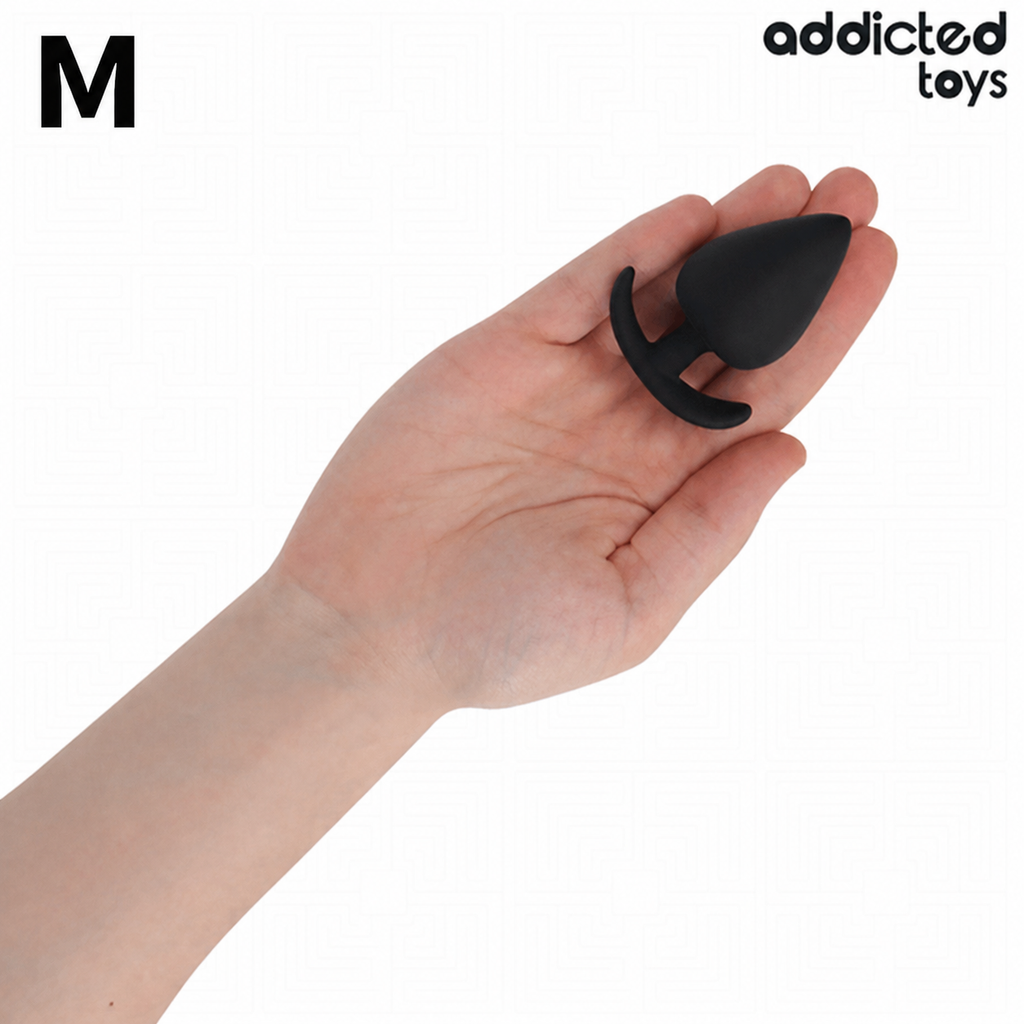 Plug anal Addicted noir taille M du kit anal découverte.